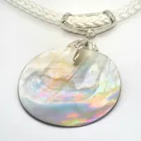 Weiss-Silber Muschel-Collier 12