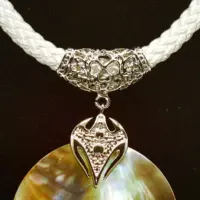 Weiss-Silber Muschel-Collier 3